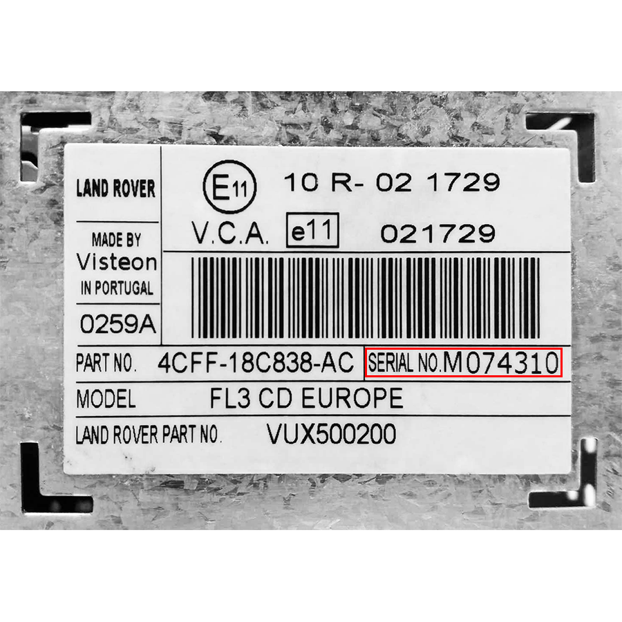 Land Rover Radio Unlocking Pin Code