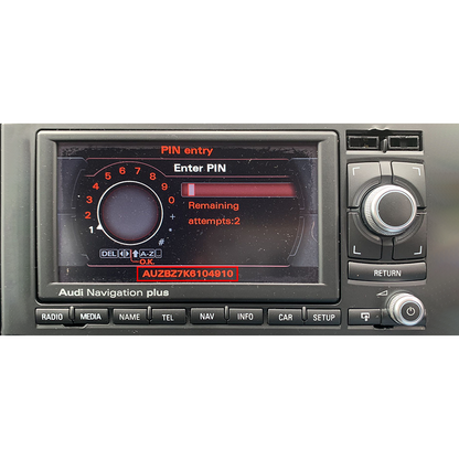 Audi Radio Unlocking Pin Code