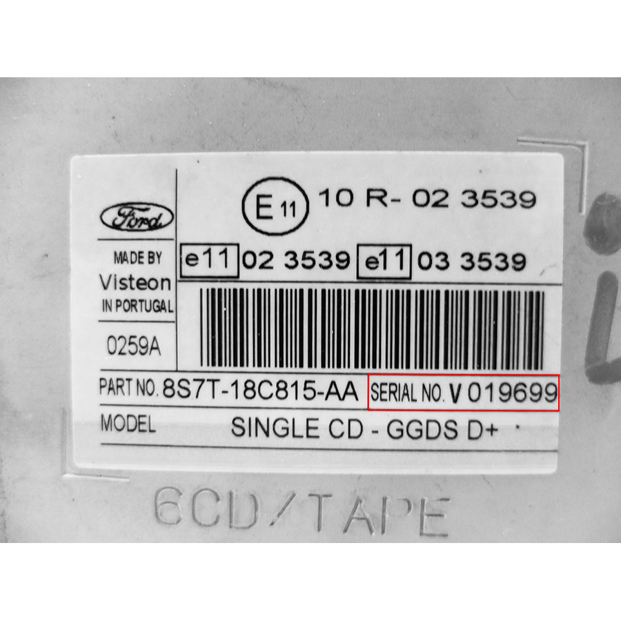 Ford Radio Unlocking Pin Code