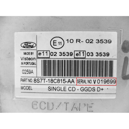 Ford Radio Unlocking Pin Code