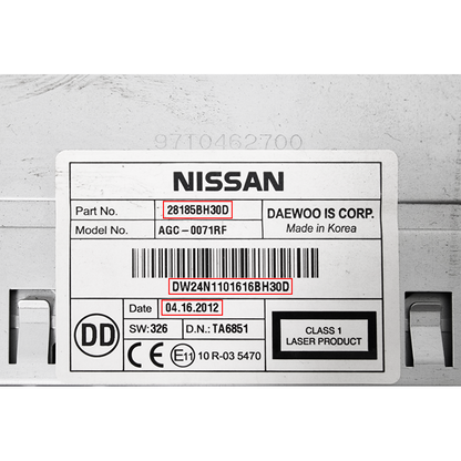 Nissan Radio Unlocking Pin Code